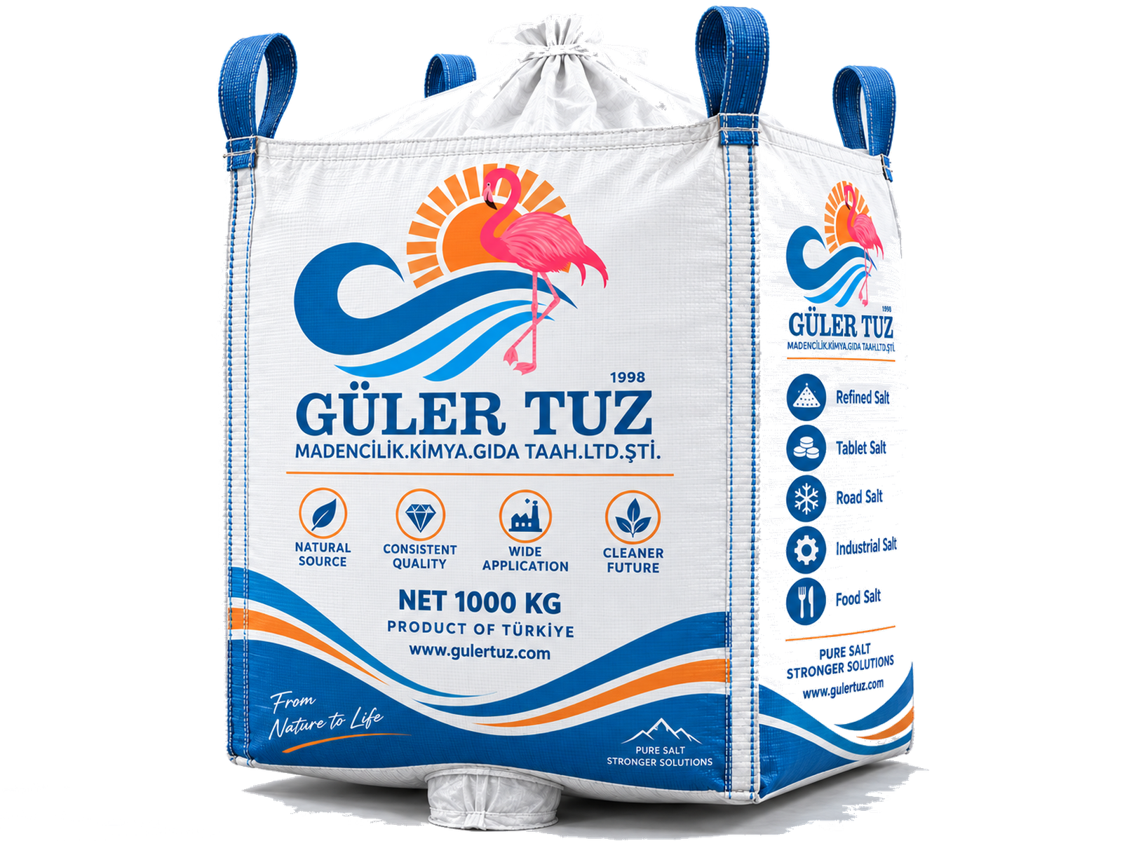 Sel chloro-alcali Güler Tuz – emballage big bag d'origine, livraison en grands volumes